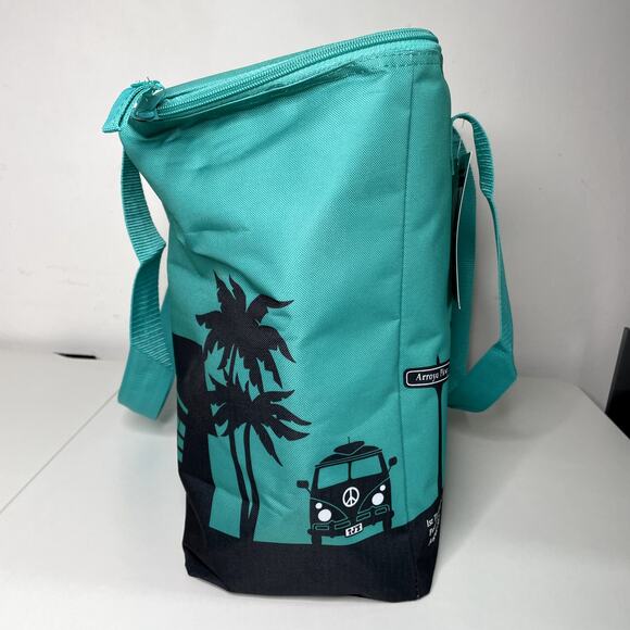 Lot 2x Trader Joe’s Large Reusable Insulated Cooler Bag Shopping Tote Teal Black - Picture 9 of 11